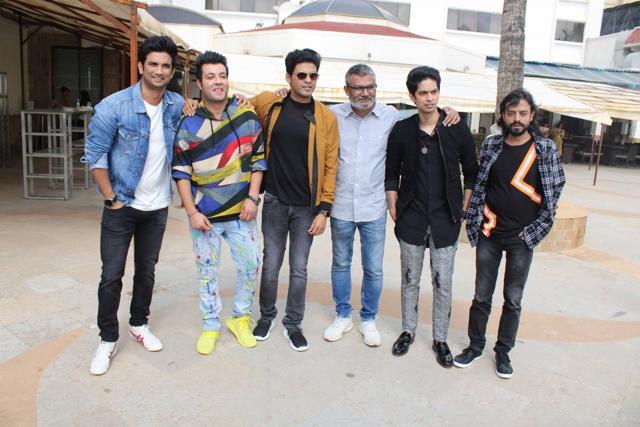 Director Nitesh Tiwari with actors Sushant Singh Rajput, Varun Sharma, Tahir Bhasin, Naveen Polishetty and Saharsh Kumar Shukla during the promotions of their upcoming film Chhichhore. (IANS) Director Nitesh Tiwari with actors Sushant Singh Rajput, Varun Sharma, Tahir Bhasin, Naveen Polishetty and Saharsh Kumar Shukla during the promotions of their upcoming film Chhichhore. (IANS)