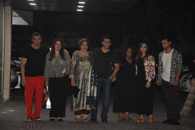 Salman Khan with family at Sohail Khan’s place to celebrate Helen’s birthday. Salman Khan with family at Sohail Khan’s place to celebrate Helen’s birthday.
