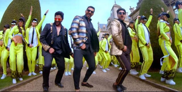 Arshad Warsi, John Abraham and Pulkit Samrat in a still from Pagalpanti.