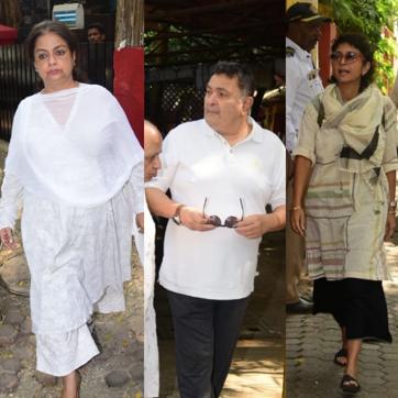 Rishi Kapoor, Kiran Rao and Neelima Azim arrive at Shaukat’s residence. (Varinder Chawla) Rishi Kapoor, Kiran Rao and Neelima Azim arrive at Shaukat’s residence. (Varinder Chawla)
