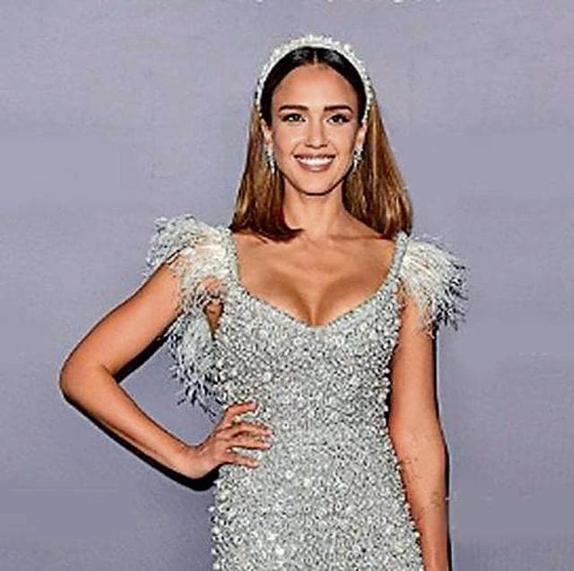 Jessica Alba recently stepped out in this heavily embellished Ralph and Russo headband. Jessica Alba recently stepped out in this heavily embellished Ralph and Russo headband.