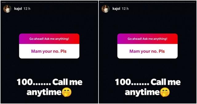 Kajol gave a savage response to a fan who wanted to know her contact number. Kajol gave a savage response to a fan who wanted to know her contact number.