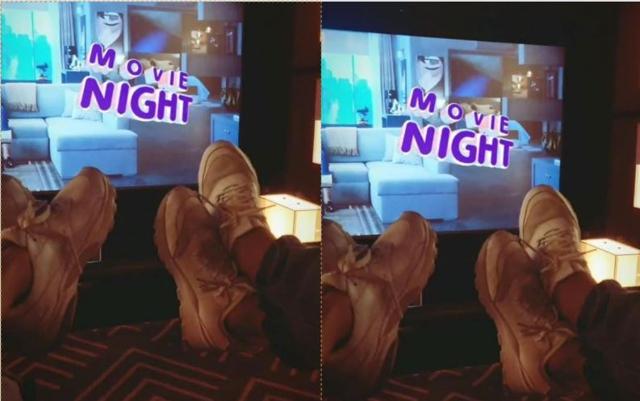 Anushka Sharma and Virat Kohli enjoy a movie night.