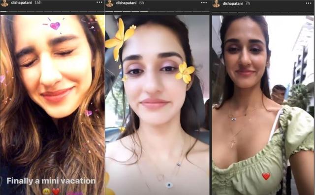Disha Patani shared a few glimpses of her vacation on her Instagram stories.