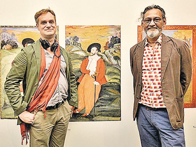 (L-R) Curator Samuel Berthet and creative director, Bishwadeep Moitra, at the exhibition ‘Rajas, Nawabs and Firangees’, at the National Museum, Delhi. (Biplov Bhuyan/HT PHOTO) (L-R) Curator Samuel Berthet and creative director, Bishwadeep Moitra, at the exhibition ‘Rajas, Nawabs and Firangees’, at the National Museum, Delhi. (Biplov Bhuyan/HT PHOTO)