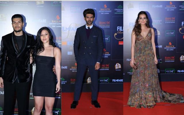Krishna Shroff with boyfriend, Kartik Aaryan, Dia Mirza at Filmfare Glamour and Style Awards. (Varinder Chawla)
