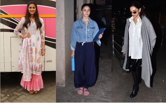 Saiee Manjrekar, Alia Bhatt and Deepika Padukone spotted in Mumbai. (Varinder Chawla)