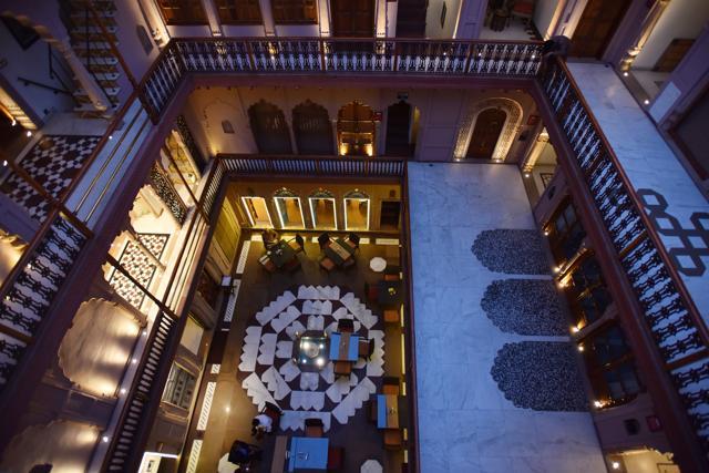 Chandni Chowk’s Haveli Dharampura was restored by BJP MP Vijay Goel, a heritage enthusiast and activist. It is now a luxury heritage hotel and offers kathak and classical music performances. (Sanchit Khanna / HT Photo) Chandni Chowk’s Haveli Dharampura was restored by BJP MP Vijay Goel, a heritage enthusiast and activist. It is now a luxury heritage hotel and offers kathak and classical music performances. (Sanchit Khanna / HT Photo)