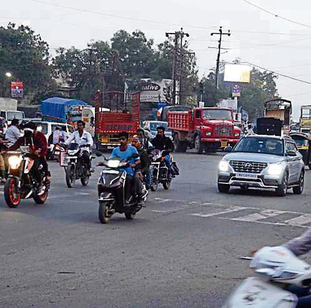 Black spot Khadi machine chowk (HT PHOTO)