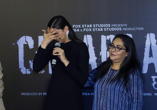 Deepika Padukone gets emotional during the trailer launch of Meghna Gulzar's movie Chhapaak. (PTI) Deepika Padukone gets emotional during the trailer launch of Meghna Gulzar's movie Chhapaak. (PTI)