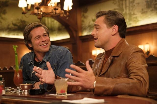 This image released by Sony Pictures shows Brad Pitt, left, and Leonardo DiCaprio in Quentin Tarantino's Once Upon a Time in Hollywood. (AP) This image released by Sony Pictures shows Brad Pitt, left, and Leonardo DiCaprio in Quentin Tarantino's Once Upon a Time in Hollywood. (AP)
