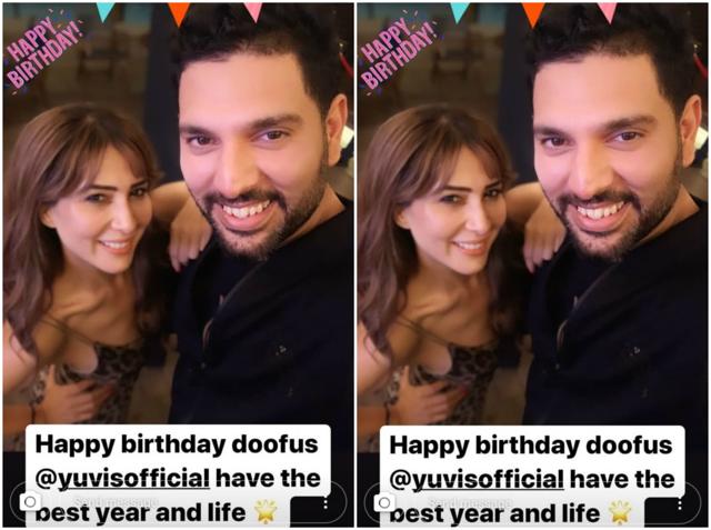 Kim Sharma Wishes Ex Boyfriend Yuvraj Singh On Birthday Cheers For His Wife Hazel Keech At Her Play Hindustan Times Yuvraj singh with ashish nehra and harbhajan singh. kim sharma wishes ex boyfriend yuvraj