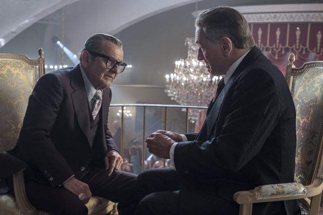 Role reversal: Mr Volatile, Joe Pesci (left), is Mr Gravitas in The Irishman. With Robert De Niro. (Photo: Netflix) Role reversal: Mr Volatile, Joe Pesci (left), is Mr Gravitas in The Irishman. With Robert De Niro. (Photo: Netflix)