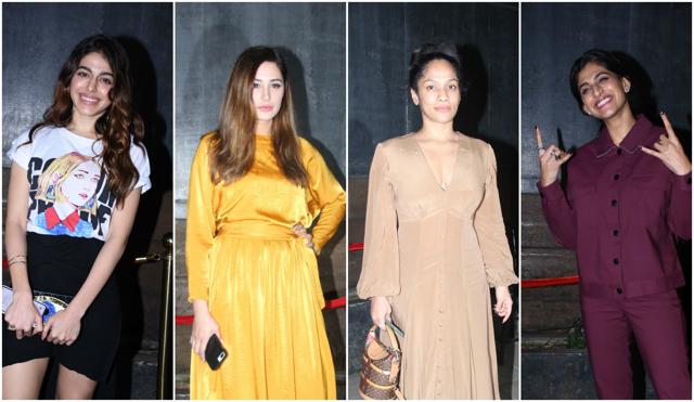 Alaya Furniturewalla, Nargis Fakhri, Masaba Gupta and Kubbra Sait at the five-year celebration of Bhaane. (Varinder Chawla)