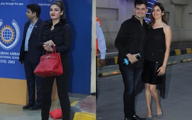 Raveena Tandon and Dabboo Ratnani at the school.
