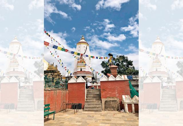 The majestic Swayambhunath stupa complex stands on a hill overlooking the city (Sunetra Choudhury) The majestic Swayambhunath stupa complex stands on a hill overlooking the city (Sunetra Choudhury)