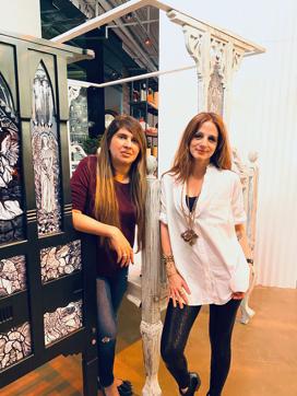 Designer Ana Singh with Sussanne Khan, who curated the collection