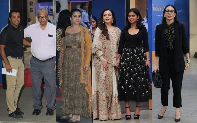 Mahesh Bhupathi, Vidya Balan, Nita Ambani with daughter Isha, Karisma Kapoor at the event. (Varinder Chawla)