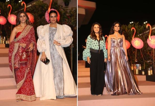 Shweta Bachchan, Neha Dhupia, Gauri Khan and Isha Ambani at the bash.