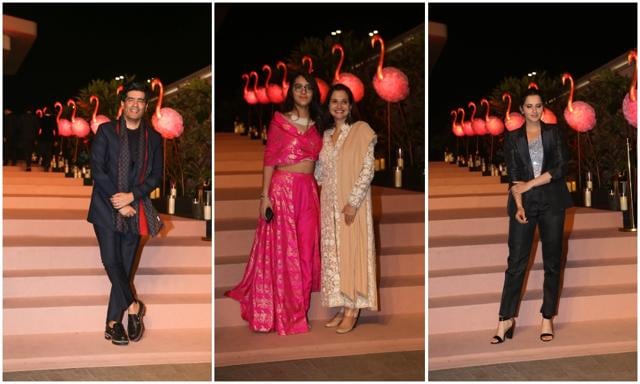 Manish Malhotra, critic Anupama Chopra and Sania Mirza at the show. Manish Malhotra, critic Anupama Chopra and Sania Mirza at the show.