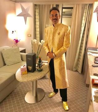 Wendell Rodricks in his hand-woven sherwani. Wendell Rodricks in his hand-woven sherwani.