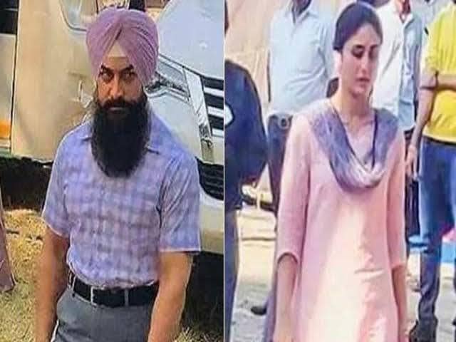 Aamir Khan and Kareena on sets. Aamir Khan and Kareena on sets.