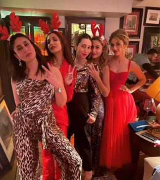 Kareena Kapoor and her guests at the Christmas Eve party. Kareena Kapoor and her guests at the Christmas Eve party.