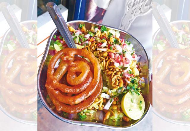 Among the astonishing street dishes of Bhopal is this jalebi chaat (Vir Sanghvi) Among the astonishing street dishes of Bhopal is this jalebi chaat (Vir Sanghvi)