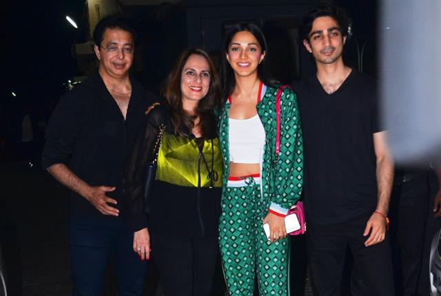 Kiara Advani’s family came to cheer for her at the Good Newwz screening. (Varinder Chawla)