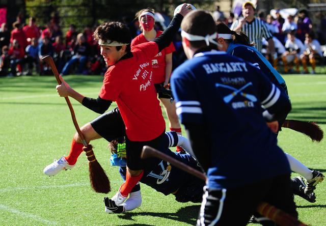 The magic-free version of quidditch is a queer mix of rugby, dodgeball and tag. (AFP) The magic-free version of quidditch is a queer mix of rugby, dodgeball and tag. (AFP)