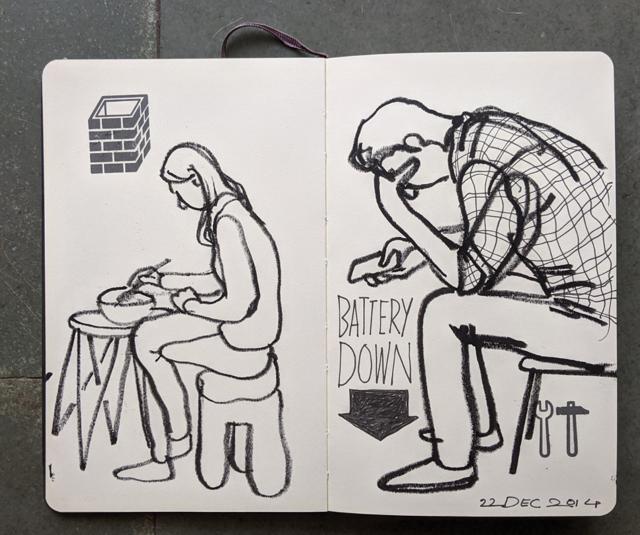 Drawing and writing in a sketchbook is therapeutic. It gives me those moments when I can just focus on a page, says artist Sameer Kulavoor. Drawing and writing in a sketchbook is therapeutic. It gives me those moments when I can just focus on a page, says artist Sameer Kulavoor.