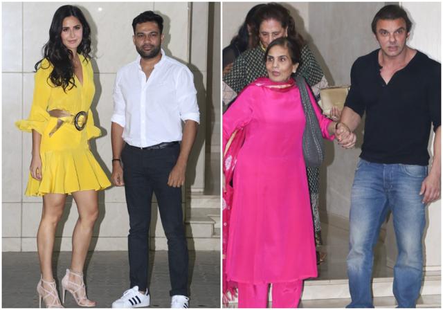 Katrina, Salma Khan and Sohail Khan at the bash. Katrina, Salma Khan and Sohail Khan at the bash.