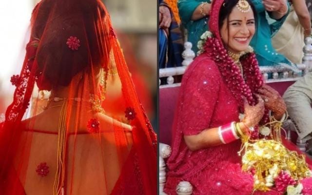 Mona Singh decks up in red. Mona Singh decks up in red.
