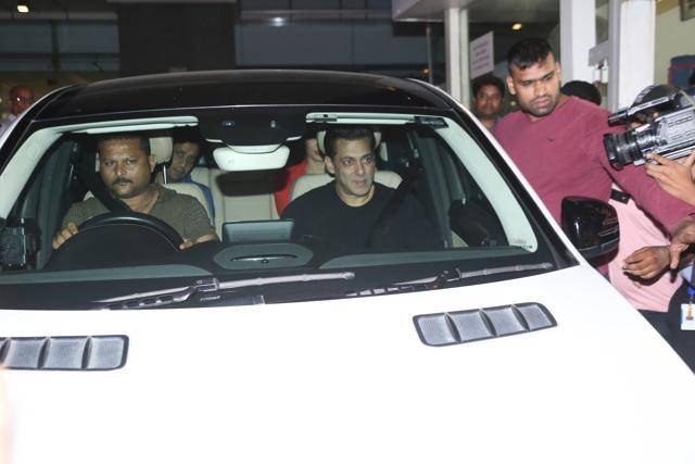Salman Khan at the hospital. Salman Khan at the hospital.