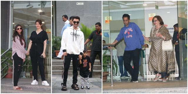 Sangeeta Bijlani, Ayush Sharma and Helen at the hospital. Sangeeta Bijlani, Ayush Sharma and Helen at the hospital.