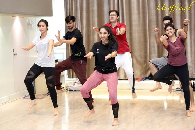 Tricha Kumar teaches a Bhangra fitness class