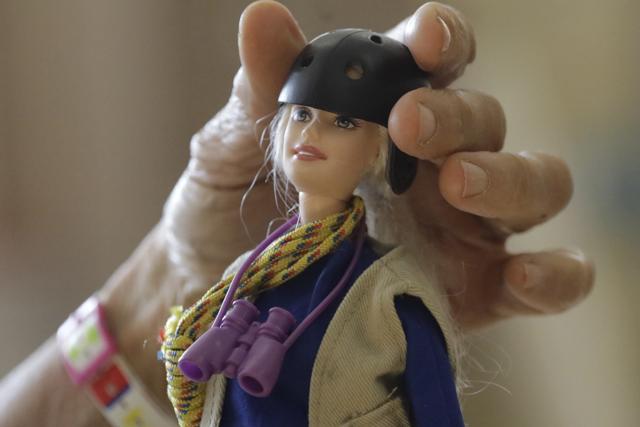 One of the ‘treetop Barbies’ ecologist Nalini Nadkarni created outfitted with miniature versions of her own gear. (AP) One of the ‘treetop Barbies’ ecologist Nalini Nadkarni created outfitted with miniature versions of her own gear. (AP)