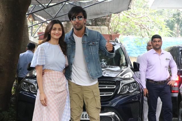 Ranbir Kapoor and Alia Bhatt at Kareena Kapoor’s Christmas party in Mumbai on Dec 25, 2019. (IANS) Ranbir Kapoor and Alia Bhatt at Kareena Kapoor’s Christmas party in Mumbai on Dec 25, 2019. (IANS)
