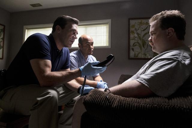 This image released by Warner Bros. Pictures shows Jon Hamm, left, and Paul Walter Hauser in a scene from Richard Jewell. (AP) This image released by Warner Bros. Pictures shows Jon Hamm, left, and Paul Walter Hauser in a scene from Richard Jewell. (AP)