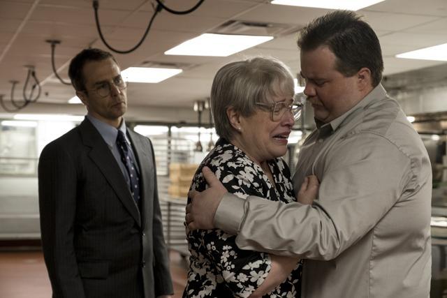 This image released by Warner Bros. Pictures shows Sam Rockwell, from left, Kathy Bates and Paul Walter Hauser in a scene from Richard Jewell. (AP) This image released by Warner Bros. Pictures shows Sam Rockwell, from left, Kathy Bates and Paul Walter Hauser in a scene from Richard Jewell. (AP)