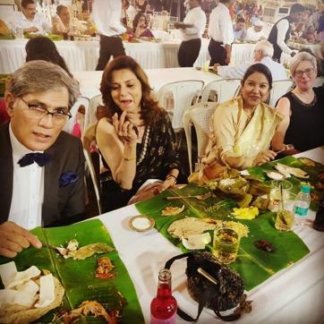 (From left) Denzil Smith, Lilette Dubey, Zila Khan and Clarissa at the bhonu. (From left) Denzil Smith, Lilette Dubey, Zila Khan and Clarissa at the bhonu.