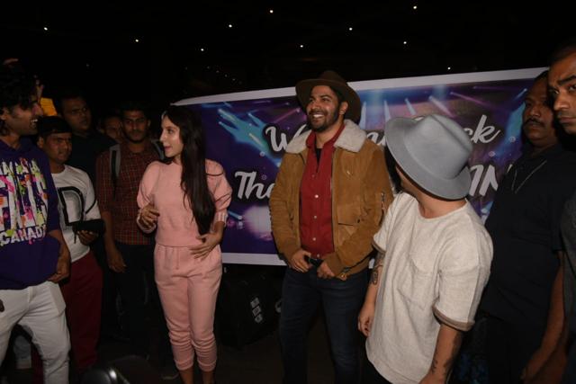 Nora Fatehi and Varun Dhawan resume Street 3D promotions at Mumbai airport. (Varinder Chawla) Nora Fatehi and Varun Dhawan resume Street 3D promotions at Mumbai airport. (Varinder Chawla)