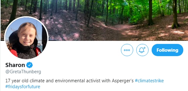 Greta Thunberg changed her name in response to the slip in the game show. (Twitter/@GretaThunberg)