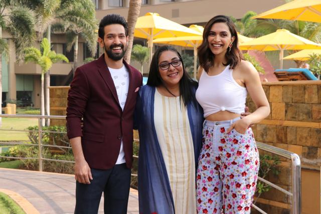 Director Meghna Gulzar with actors Vikrant Massey and Deepika Padukone during the promotions of Chhapaak in Mumbai . (IANS) Director Meghna Gulzar with actors Vikrant Massey and Deepika Padukone during the promotions of Chhapaak in Mumbai . (IANS)