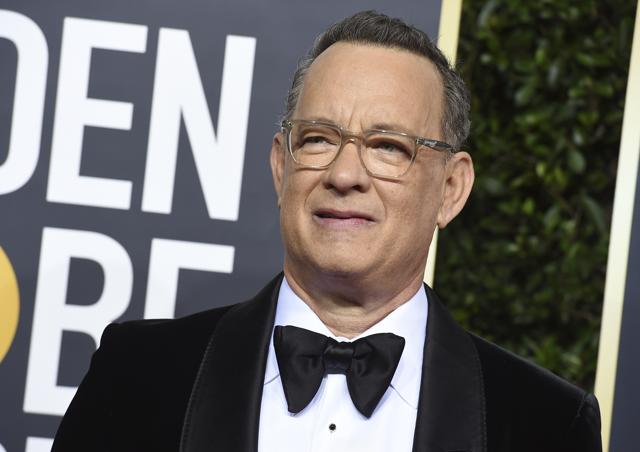 Tom Hanks arrives at the 77th annual Golden Globe Awards at the Beverly Hilton Hotel. (Jordan Strauss/Invision/AP)