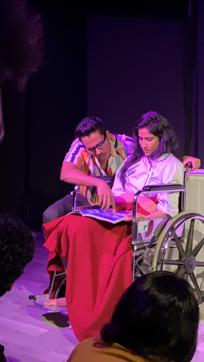 A still from the play’s rehearsal