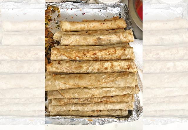 Everywhere there was something ‘Chinese’ like these so-called ‘spring rolls’ (Vir Sanghvi) Everywhere there was something ‘Chinese’ like these so-called ‘spring rolls’ (Vir Sanghvi)