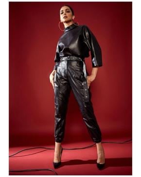 Nora Fatehi recreates Deepika Padukone's all black leather look