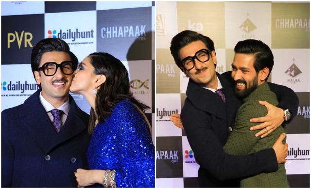 Ranveer Singh came to cheer for wife Deepika Padukone at the screening of Chhapaak. (Varinder Chawla) Ranveer Singh came to cheer for wife Deepika Padukone at the screening of Chhapaak. (Varinder Chawla)