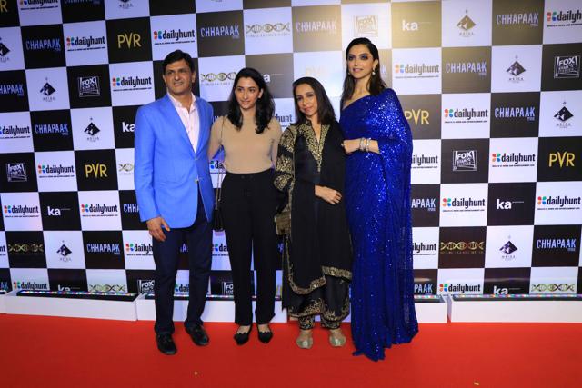 Deepika Padukone’s family attended the screening of Chhapaak. (Varinder Chawla) Deepika Padukone’s family attended the screening of Chhapaak. (Varinder Chawla)